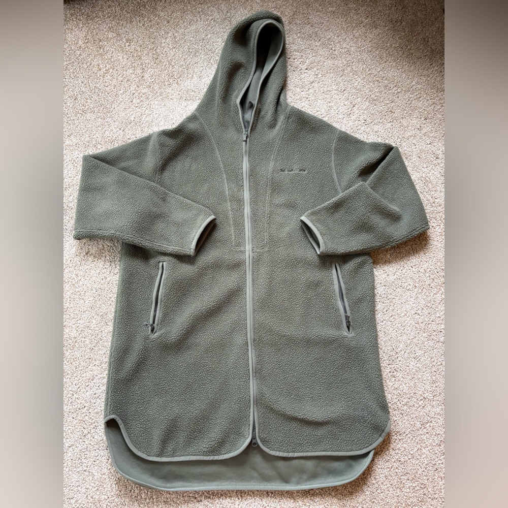 Peak Performance women’s fleece long pile Forest Green Fleece Jacket size L